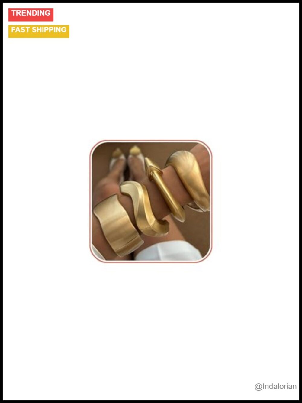 Chunky Gold Tone Cuff Bracelets Wide Bangle Set Statement Jewelry